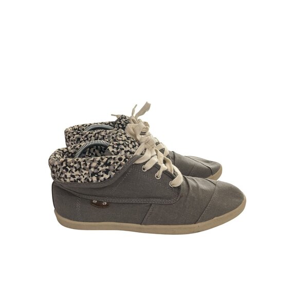 Call It Spring Women's size 9 Grey patterned lined hi-top Sneakers  shoes - Picture 5 of 8